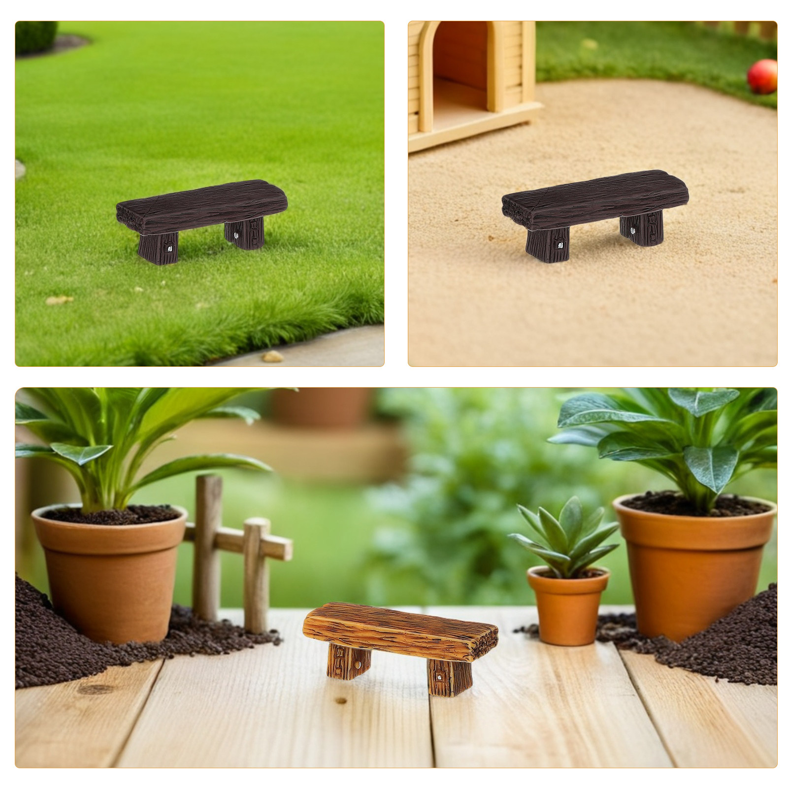 12Pcs Miniature Resin Bench Vi - огляд і ціна Bonsai Garden Landscape Design