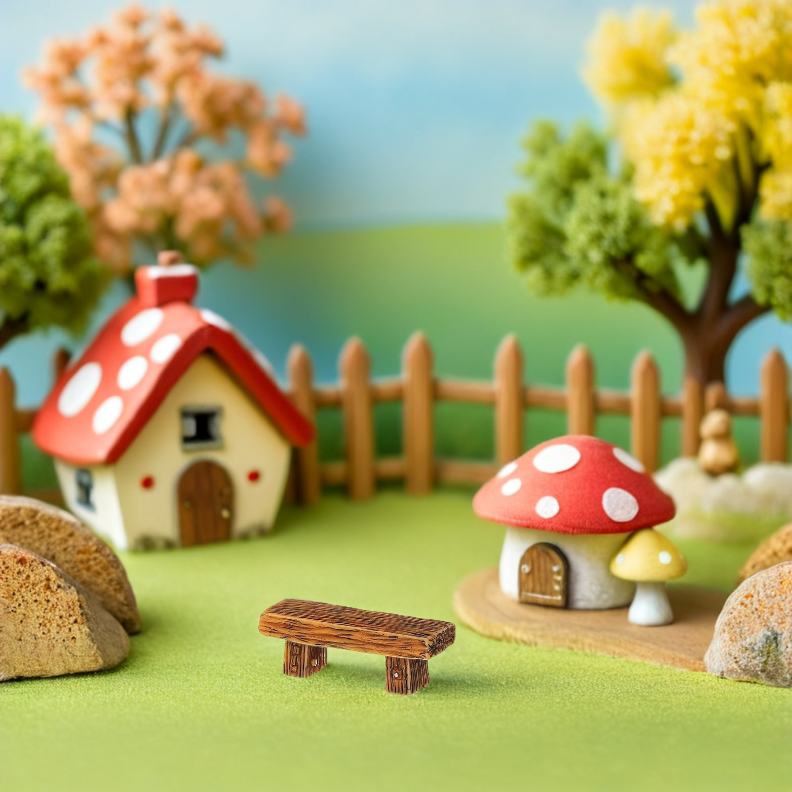 12Pcs Miniature Resin Bench Vi - огляд і ціна Bonsai Garden Landscape Design