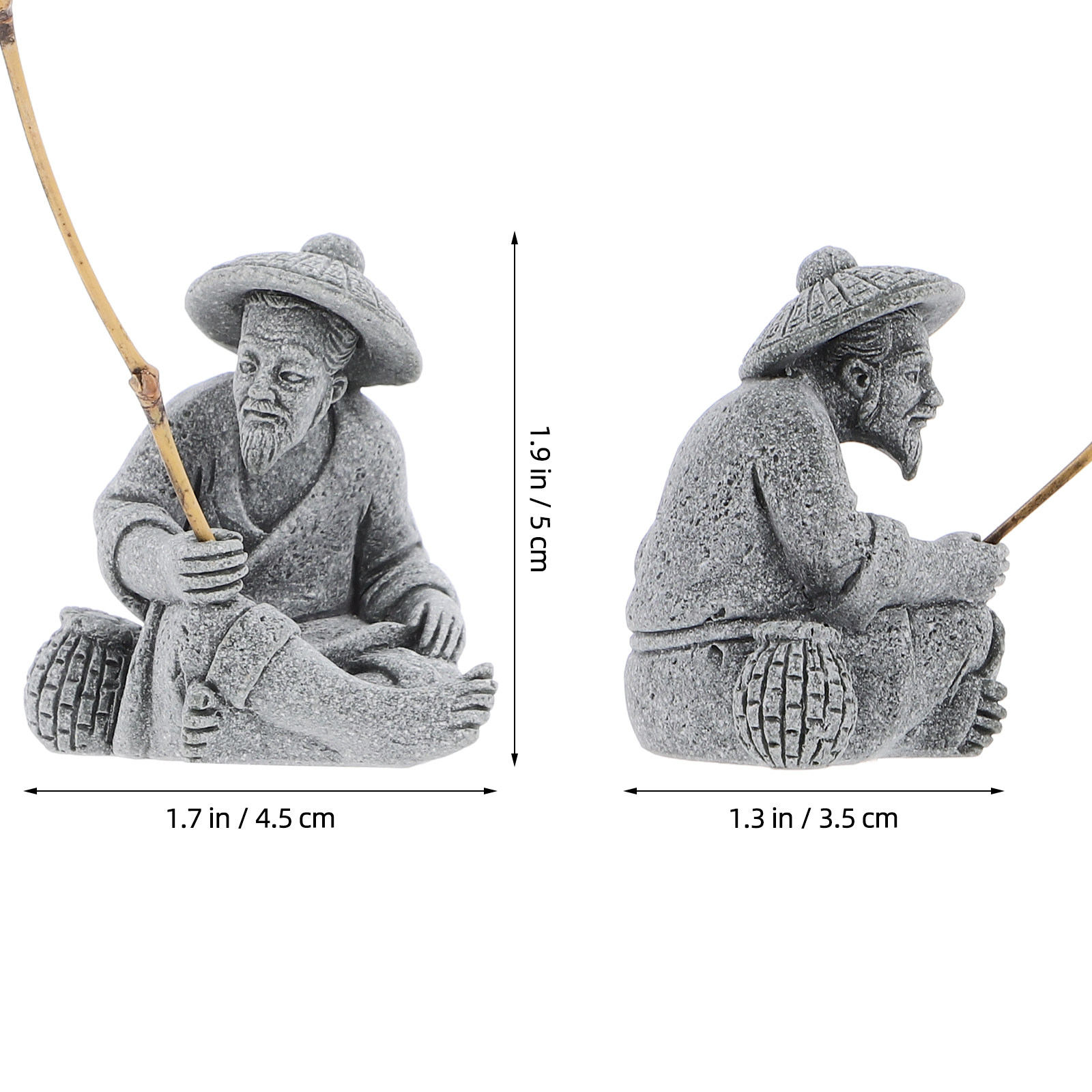 Fine Sandstone Fisherman Figur - огляд і ціна Bonsai Garden Landscape Design