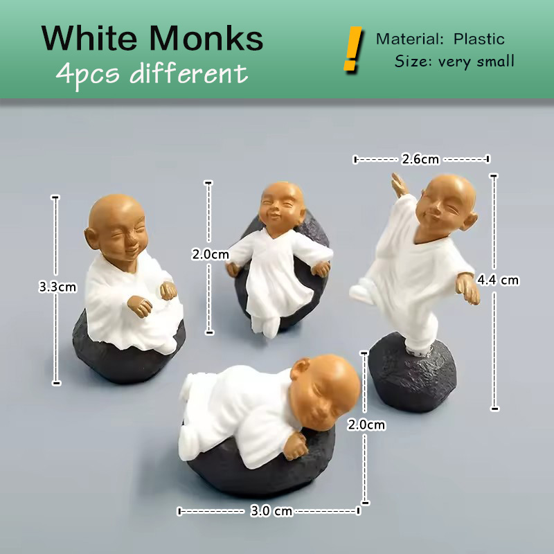 4pcs Chinese Kong Fu Monk Figu - огляд і ціна Bonsai Garden Art